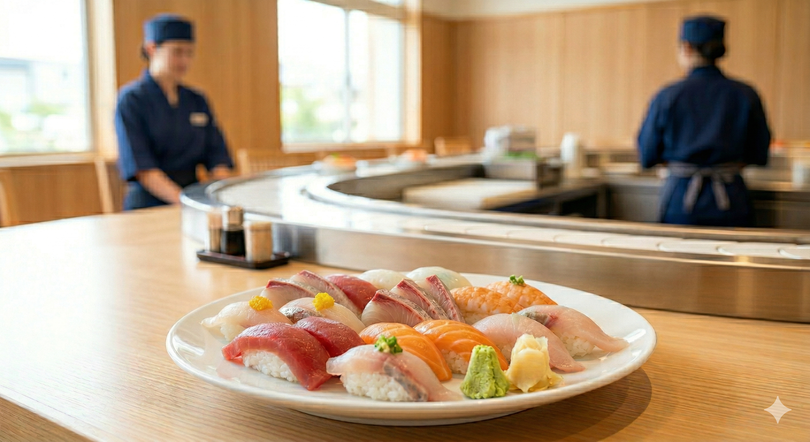 苅田の鮮魚盛り付け